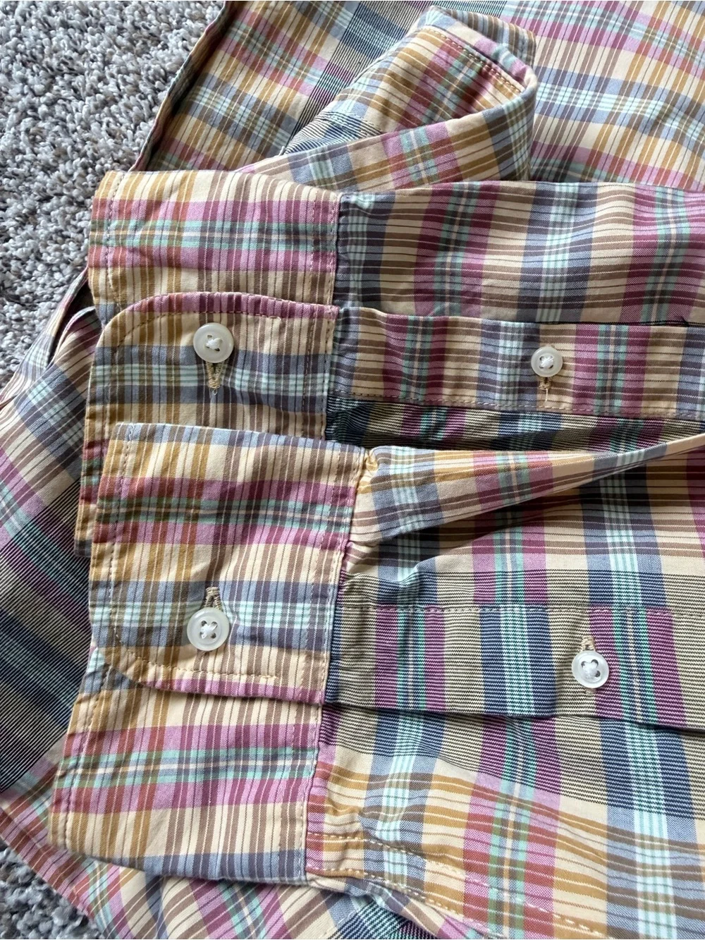 Vintage J. Crew Oarsman Multicolor Plaid Button-Down Shirt